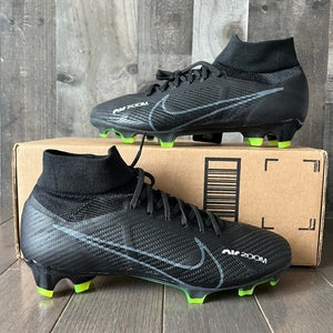 Nike Zoom Mercurial Superfly 9 Pro FG 'Black Volt' Soccer Cleats Men's Size 7.5.
