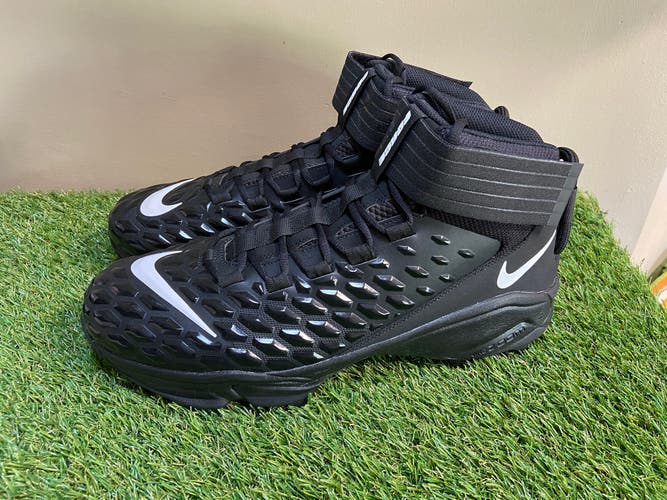 Men Nike Force Savage Pro 2 Shark P Football Cleats Black BV5448-001 Sz 16 NEW