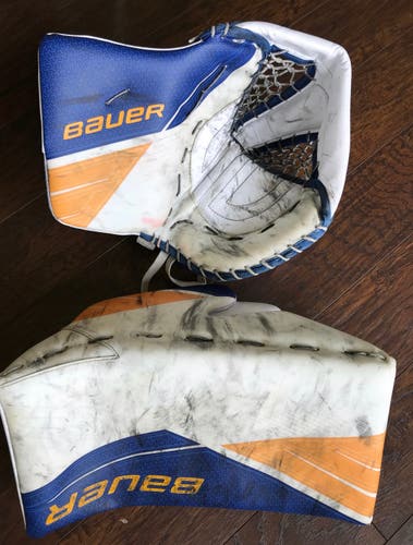 Bauer 2X Goalie Glove and Blocker (Pro Stock)