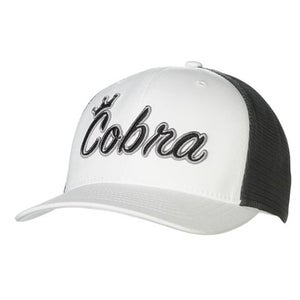 NEW Cobra Crown Trucker 110 White Adjustable Snapback Golf Hat/Cap