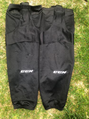 Black Used Large CCM Socks SR