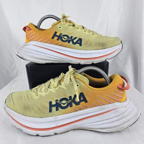 Hoka One One Womens Bondi X 1113513 YPRY Orange Running Shoes Sneakers Sz 9.5B