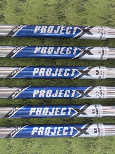 Project X Rifle 6.0 STIFF Iron Shaft Set of 6 * 355 * 34.25-36.75" w/ New Grips