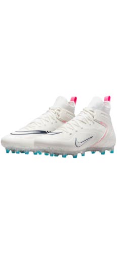 Nike Alpha Huarache 8 Elite Lacrosse Cleats Men’s Size 9.5 CW4440-116 Sail/Pink