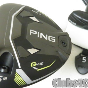 PING G430 MAX Fairway 18° 5 Wood HZRDUS Smoke Red RDX 70g 6.0 Stiff +Cover LEFT