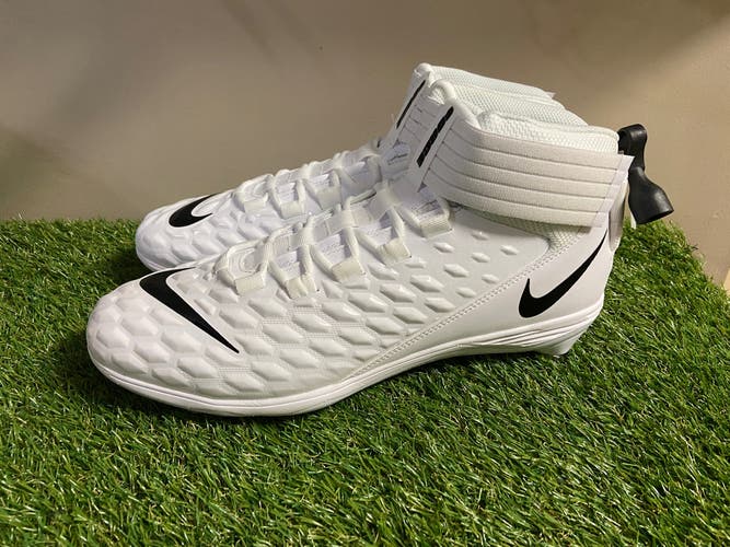 *SOLD* Nike Force Savage Pro 2 Detachable Football Cleats Size 15 White BV3981-100 NEW