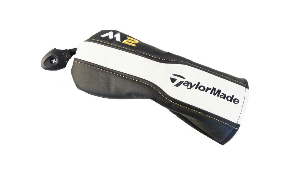 NEW TaylorMade M2 Black/White/Gold Leather Fairway Wood Headcover