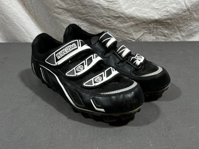 Pearl Izumi I-Beam Black Leather Mountain Bike Shoes US 6.5 EU 39 +SPD Cleats