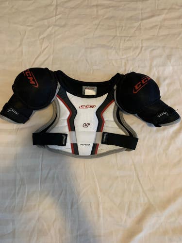 Used Youth CCM U+ Fit03 Hockey Shoulder Pads (Size: Large)