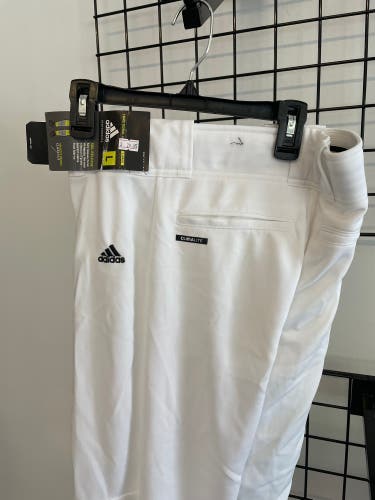 White New Large Adidas Game Pants