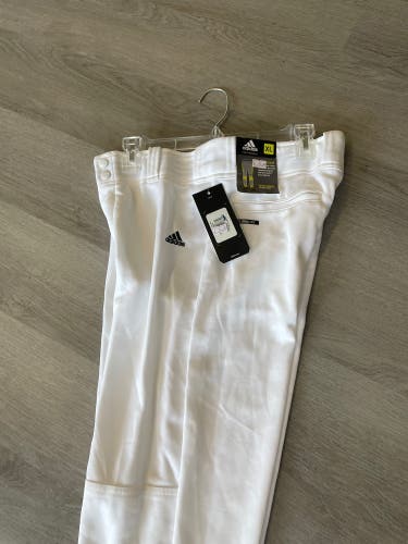 White New Youth XL Adidas Game Pants