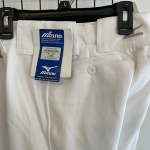 White New Medium Mizuno Game Pants