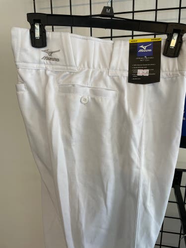 White New Medium Mizuno Game Pants
