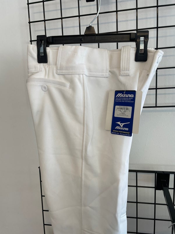 White Used Large Rawlings Knicker Game Pants with Royal Blue