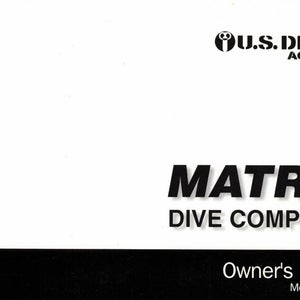US Divers / Aqua Lung Matrix Scuba Dive Computer Printed Manual