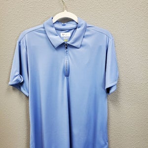 NEW GREG NORMAN LADIES GOLF POLO - BLUE (XL)
