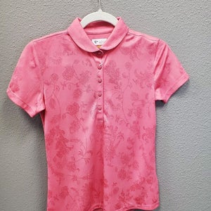 NEW GREG NORMAN LADIES GOLF POLO - PINK CORAL (XS)
