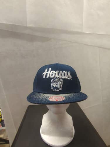 NWS Georgetown Hoyas Spray Paint Mitchell & Ness Snapback Hat NCAA
