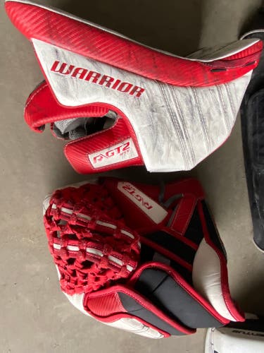 Warrior goalie glove and blocker