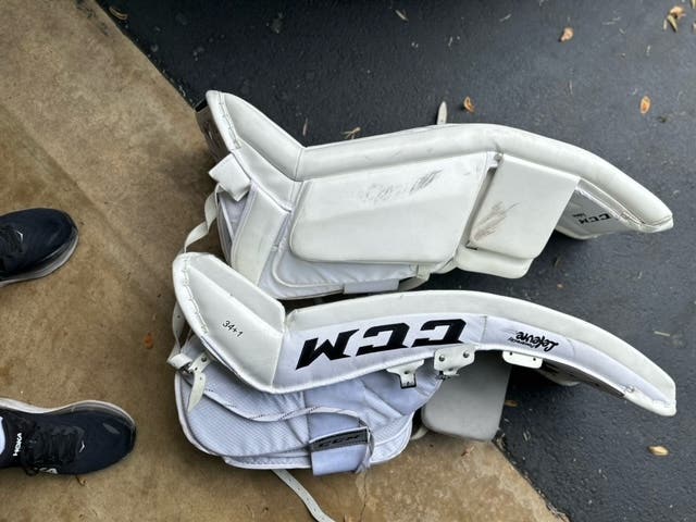 Used 34" CCM Premier R1.9 Goalie Leg Pads