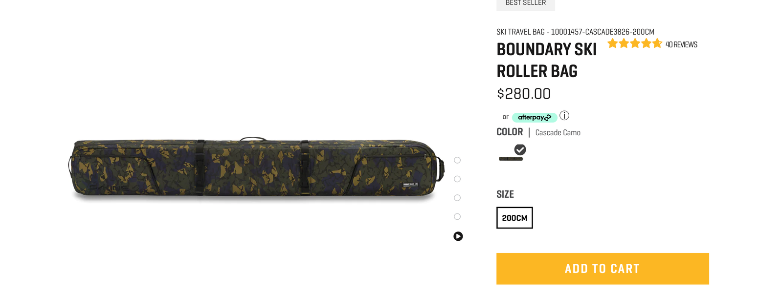 New Dakine BOUNDARY SKI ROLLER BAG Ski Bag