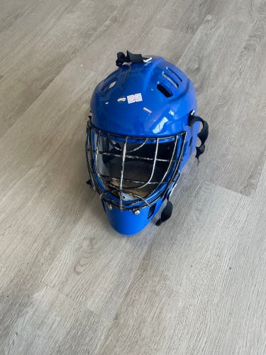Used  Goalie Mask Blue Could Use New Chin Strap