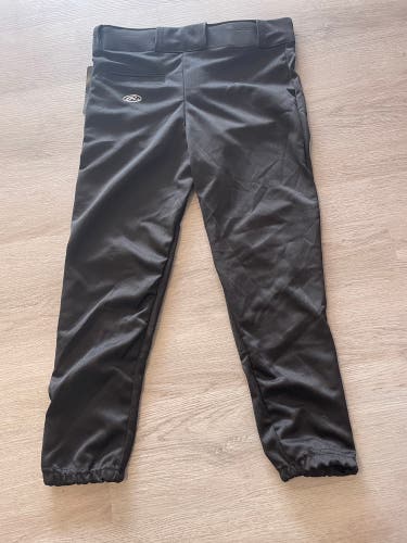 Black New XL Rawlings Game Pants Baseball