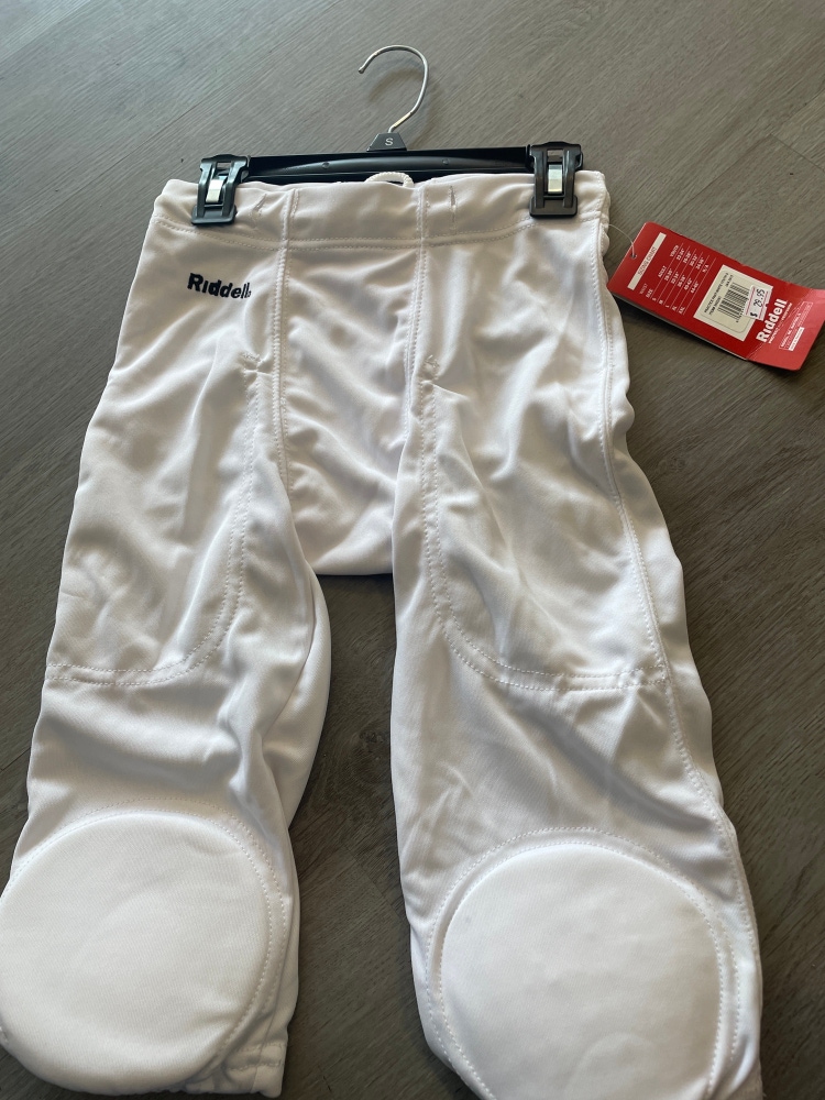 White Men's Small Riddell Game Pants Youth