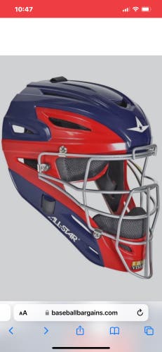 All-Star System 7 MVP2510GTT Youth Graphite Two Tone Catcher's Helmet