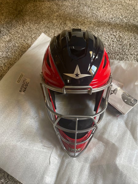 All-Star MVP2500 Graphite Two-Tone Catcher's Helmet Navy