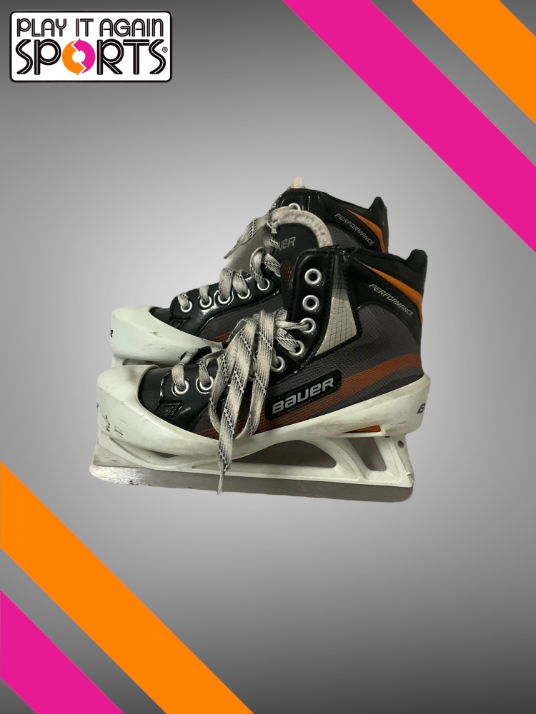 Used Bauer Regular Width Size 4 Performance Hockey Goalie Skates