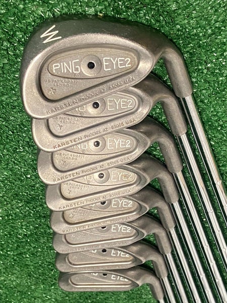 Ping Eye 2 PLUS Iron Set 3-PW Black Dot RH KT-M Stiff Steel 5i/38" New Grips