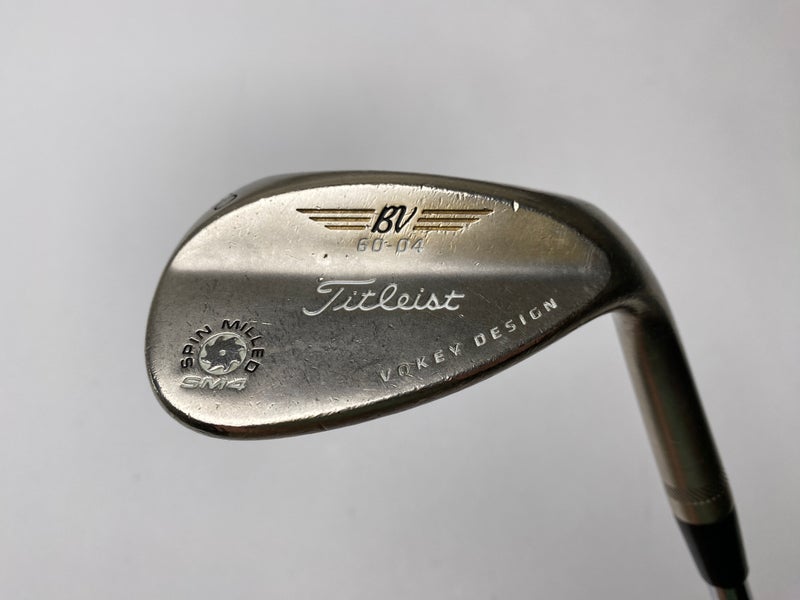 Titleist Vokey Spin Milled SM4 Chrome Lob Wedge 60* 4 Bounce Wedge Steel Mens RH