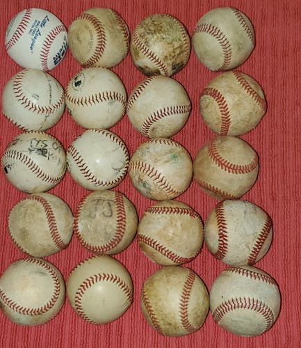 20 Used Baseballs