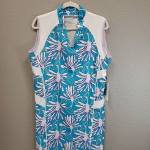 NEW SWING DISH LADIES GOLF EAST HAMPTON DRESS -FLORAL (XL)