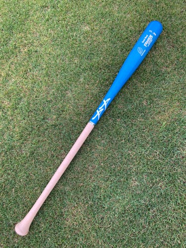 Yaya “Franks Sports” Fungo Bat Aqua/Natural 35” Pro Beechwood w/ Warranty *SHIPMENT DAMAGE*