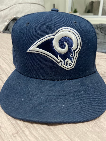 New Era NFL St. Louis Rams Fitted Hat Cap Blue 7 or 7 1/8