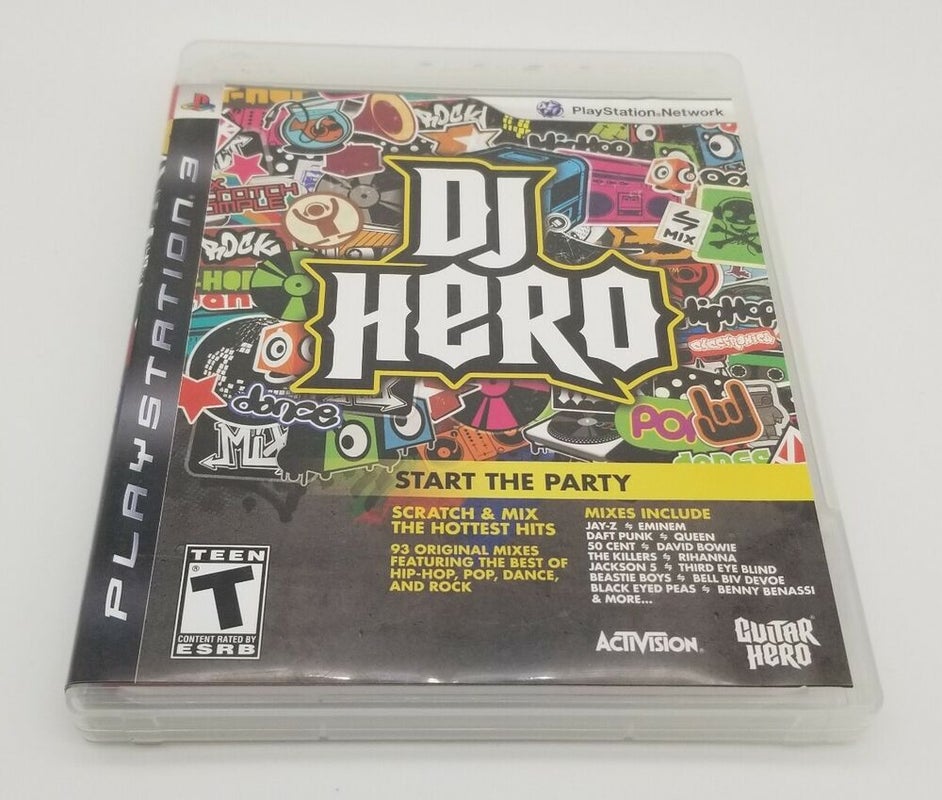 DJ Hero Sony PS3 PlayStation 3 Video Game Complete +Manual CIB T Teen
