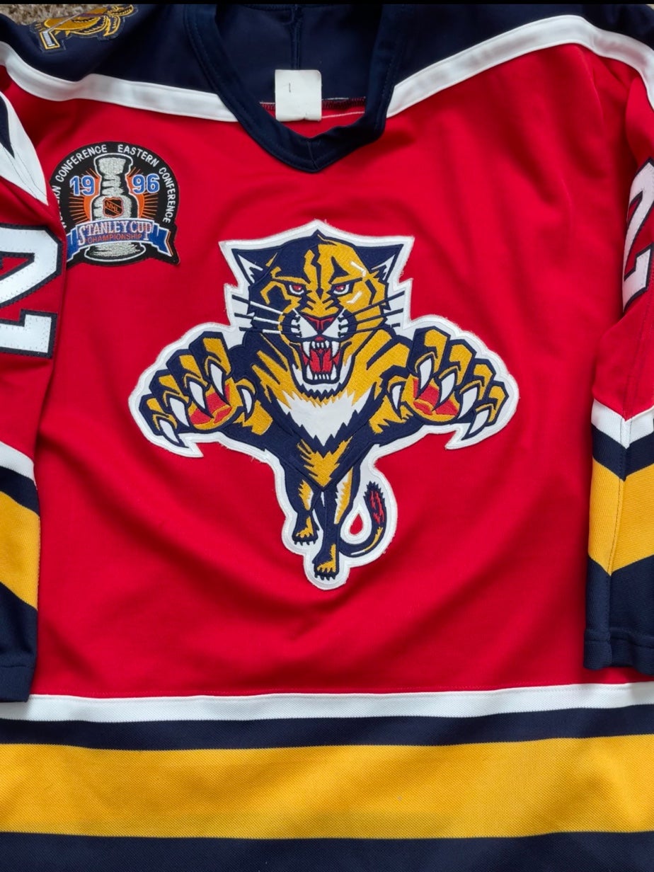 Brian Skrudland 1996 Florida Panthers Away Throwback NHL Hockey Jersey