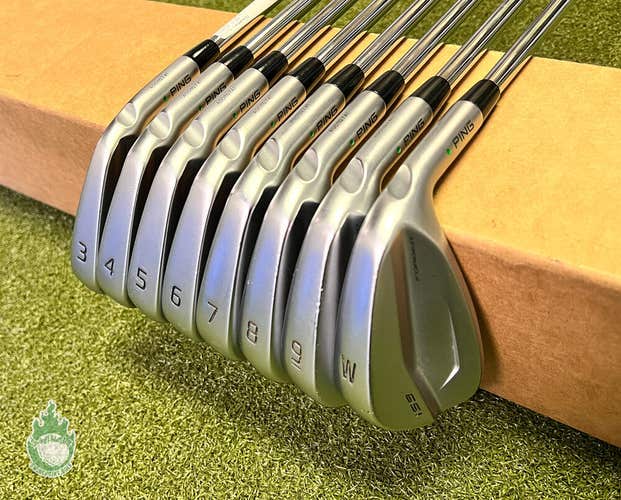 Used RH Ping Green Dot i59 Forged Irons 3-PW Elevate 95g Regular Steel Golf Set