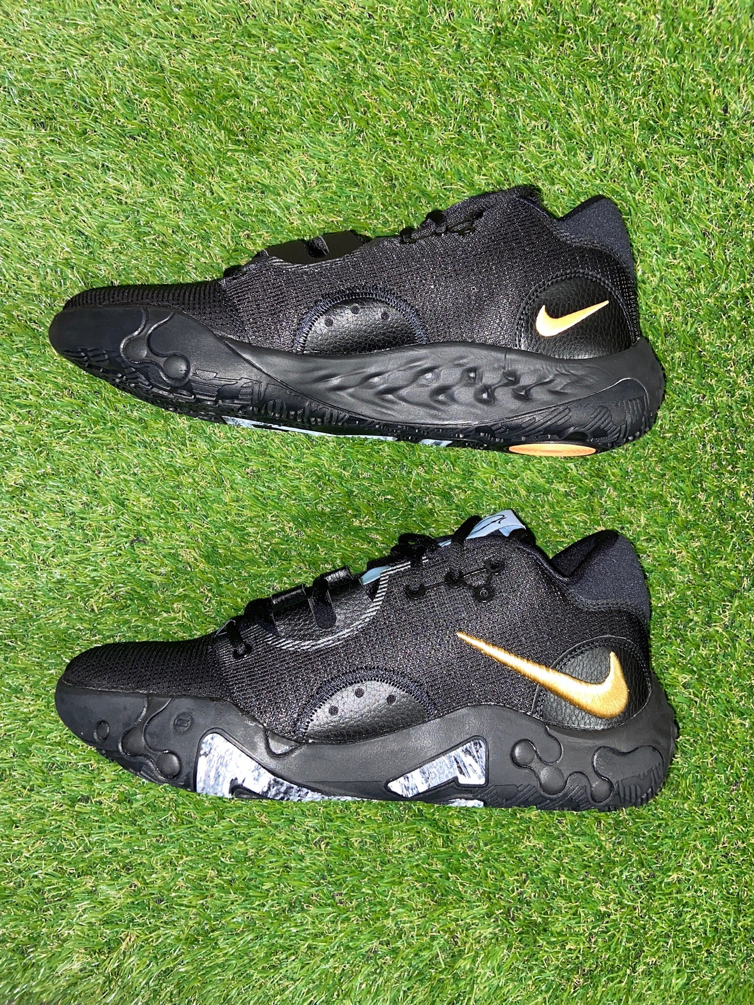 paul george shoes black and yellow