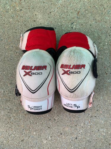 Used Junior Bauer Vapor X800 Hockey Elbow Pads (Size: Small)