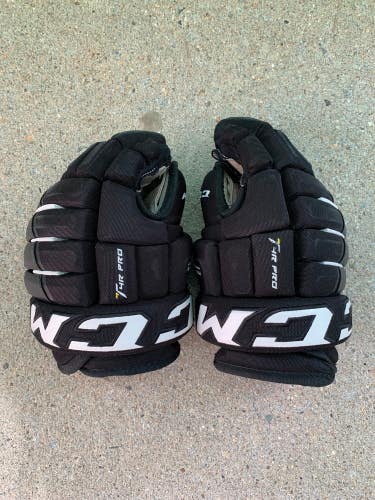 Used CCM Tacks 4 Roll Pro Hockey Gloves (12")
