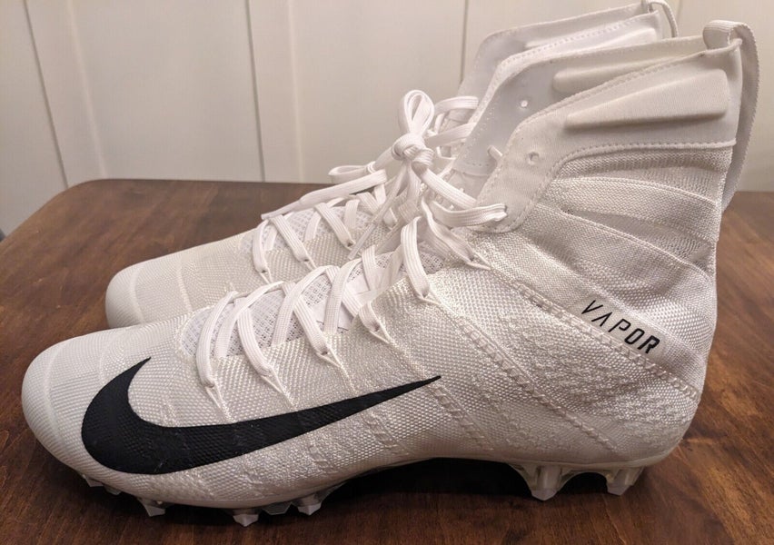 Nike Vapor Untouchable 3 Elite Flyknit White/Black Football Cleats  AO3006-100