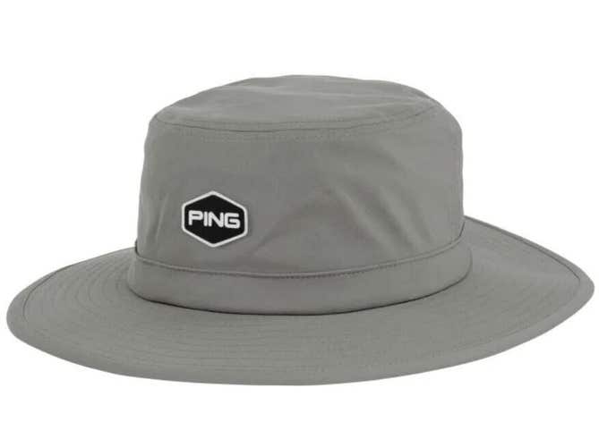 PING Mens Golf Boonie Bucket Hat Grey Adjustable One Size New #2929