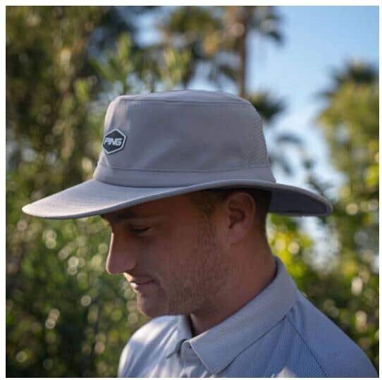 イゲマジャ　[Are You Sure？!]Bucket Hat (Grey) PING Mens Golf Boonie Bucket Hat Grey Adjustable One Size