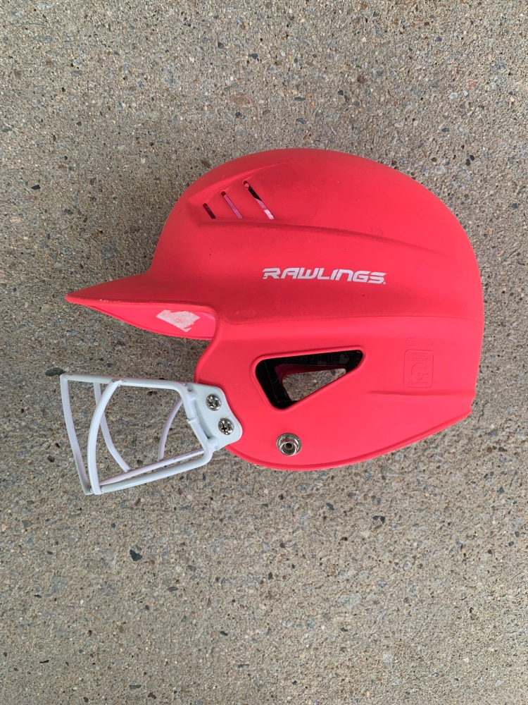 Used Rawlings Batting Helmet with Cage (6 1/2 - 7 1/2)