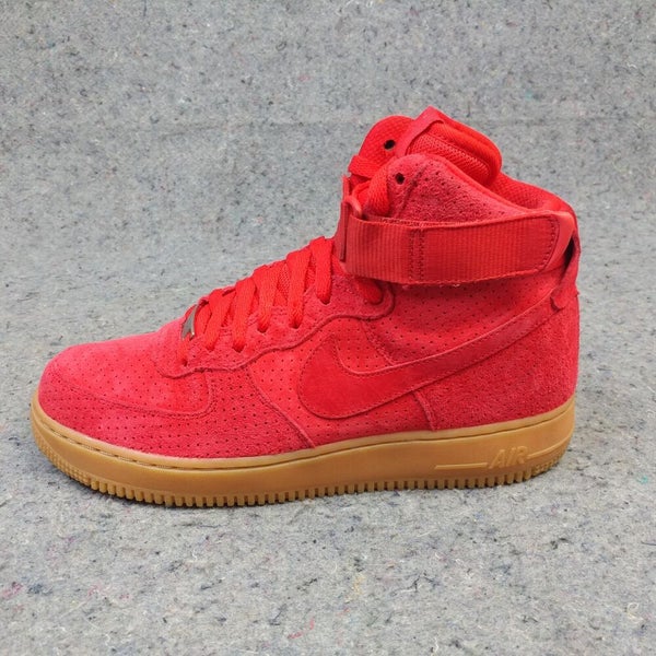 Nike Air Force 1 High Suede University Red Womens Shoes Gum | SidelineSwap