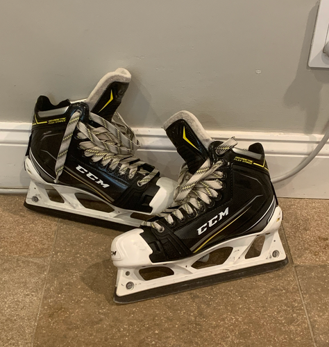 Senior Used CCM Tacks 9080 Hockey Goalie Skates Regular Width Size 8