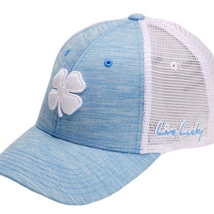 NEW Black Clover Perfect Luck 6 Heather Light Blue Fitted L/XL Golf Hat/Cap